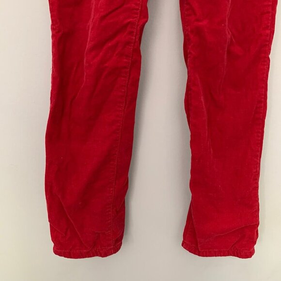 5/$25 Gymboree red corduroy pull on elastic waist lined straight leg pants - Picture 3 of 9